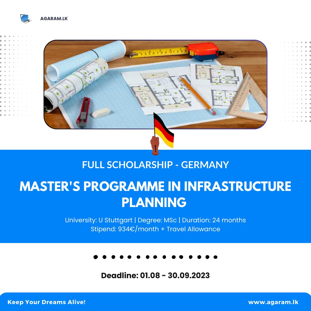 agaramlanka's tweet photo. Master's in Infrastructure Planning

For more information:
https://t.co/pRW3LH6DPS

#InfrastructurePlanning #MastersProgram #StuttgartUniversity #InfrastructureProjects #DAADScholarship #CareerOpportunities https://t.co/dWsGfr0hjD