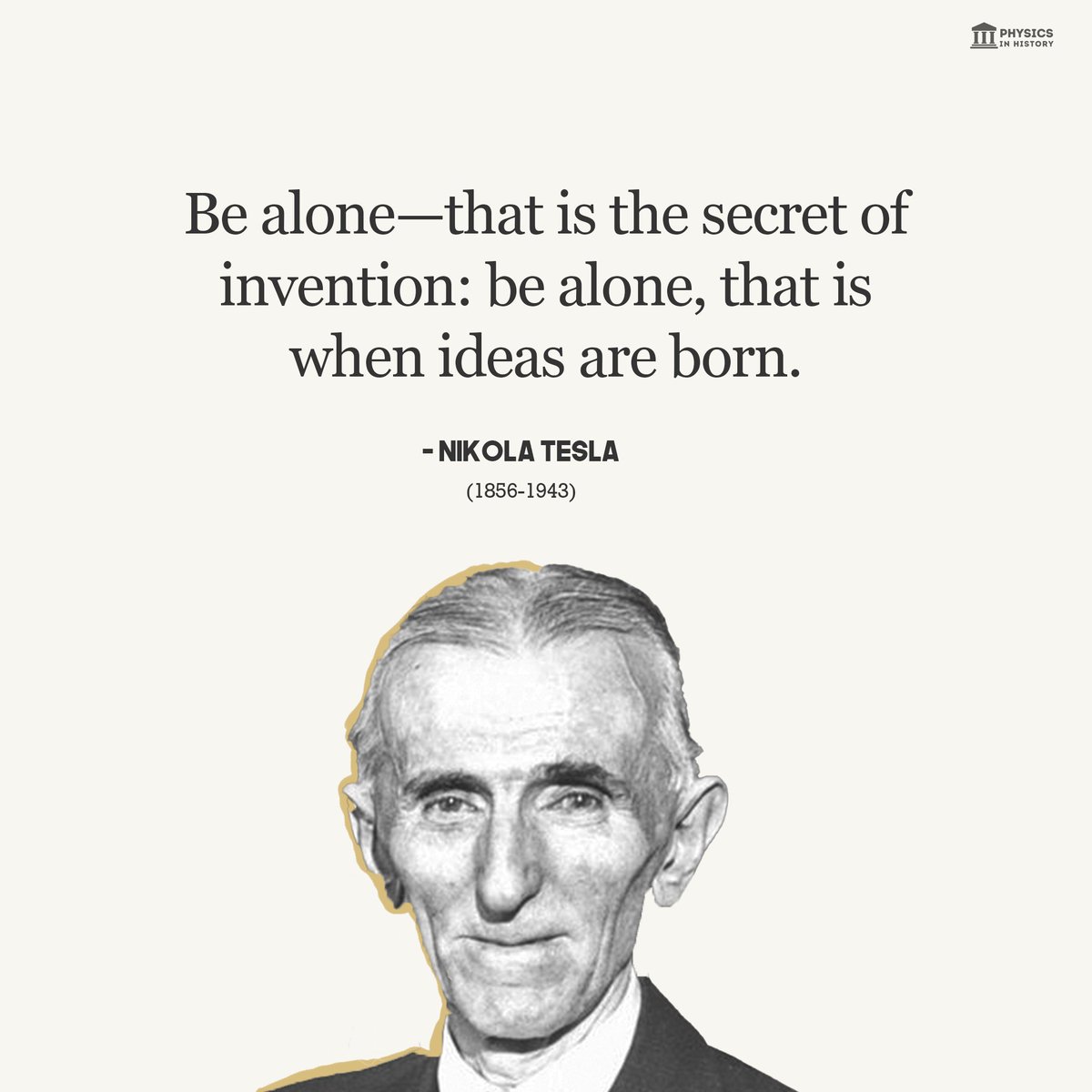 PhysInHistory's tweet photo. N. Tesla on the importance of solitude ✍️ https://t.co/8dY3kBTpir