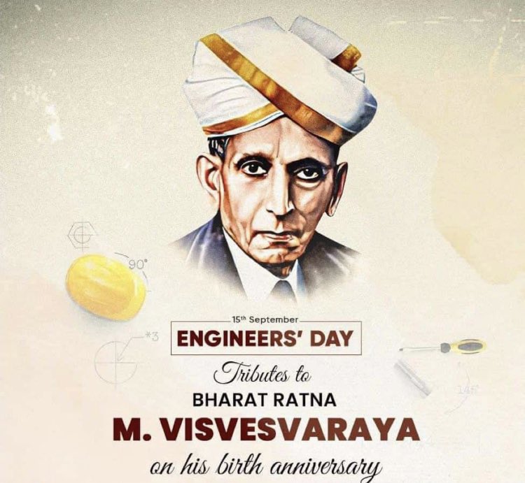 AIPCTelangana's tweet photo. Respectful tribute to India's renowned engineer and 'Bharat Ratna' Mokshagundam Visvesvaraya on his birth anniversary. Heartycongratulations and best wishes for 'Engineers Day' celebrated on this occasion.

#engineersday #indianengineer #bharatratna #engineer #tributetoengineers https://t.co/P5vMxvV56q