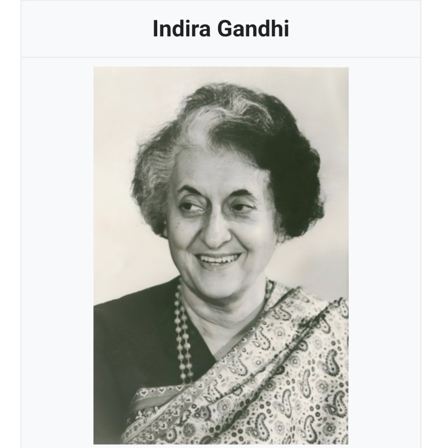 VividhaBindu's tweet photo. (Fast forward by 2 names)
5. Indira Gandhi 
She was awarded LPP posthumously in 1985, despite imposing Emergency and being a tyrant herself. 

Such were Congress party's relations with communists that they could declare her as a Peace Prize awardee even after her death..! https://t.co/pQFrFL4bMe