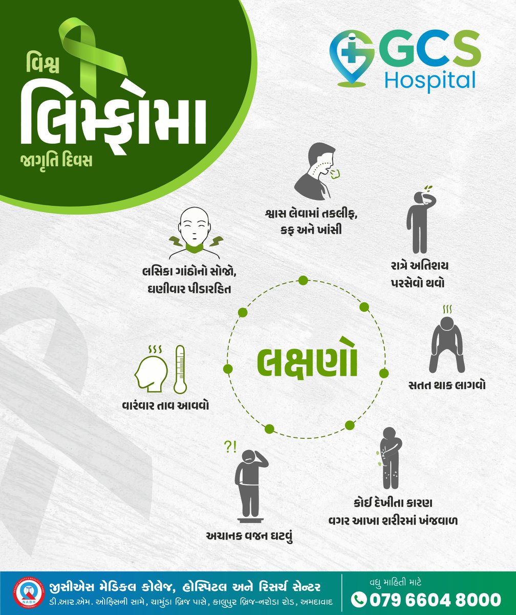 Detect it, defeat it! On this World Lymphoma Awareness Day, let us commit to raising awareness of lymphoma in order to enable earlier detection and treatment.
#LymphomaDay #lymphomaawareness #TopHospitals #MultiSpecialtyCare #GCSHospital #Svasthyanusarnamu #GCSMCH