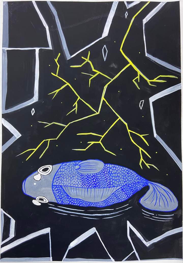 Libearal_aqu's tweet image. 🐟⚡😢 
hope so hope so 😹
#designprinciple #space #pattern #traditionalart