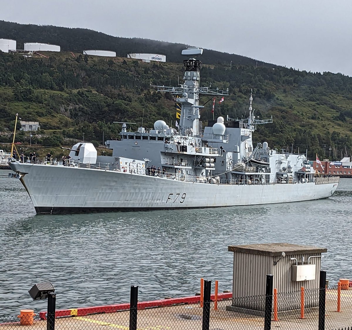 .<a href="/HMSPortland/">HMS Portland</a>  arriving in 🇨🇦St. John's, Newfoundland this week.

Via: Guy Hollet / Shipspotting Canada - East