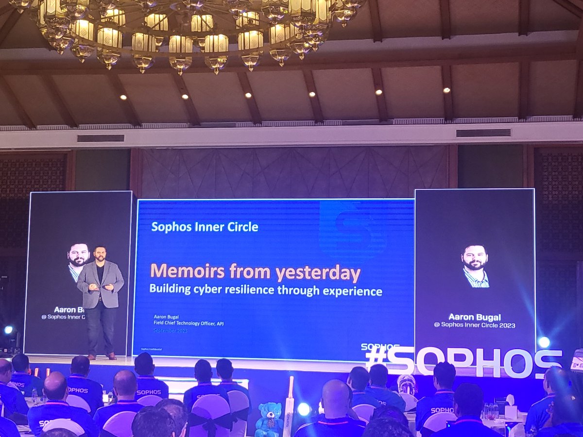SophosMEA's tweet photo. Join us in a riveting discussion on the art of building cyber-resilience with Aaron Bugal (@AzRoN1979), our Field Chief Technology Officer for the Asia-Pacific and Japan region at @Sophos. 🌐🔒 

Don't miss his insights at #SophosInnerCircle2023 ! 

#CybersecurityAsAService https://t.co/6aClEys6nJ