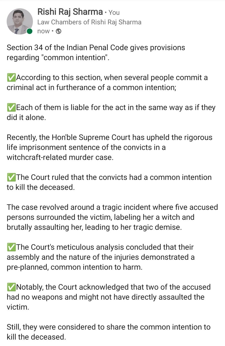 Adv_RRS's tweet image. #criminallaw #commonintention #ipc #supreme #court #lawtwitter