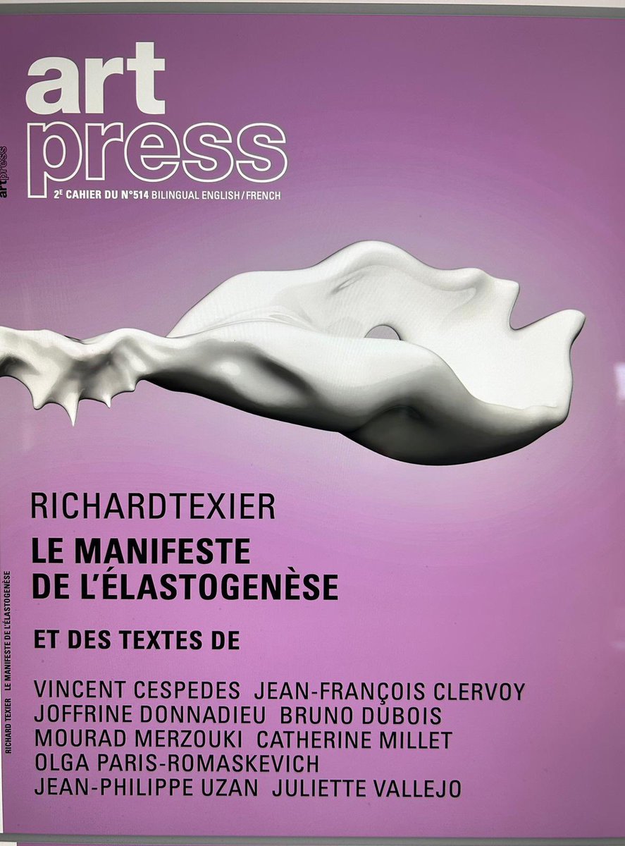 lavenirdelart's tweet photo. September 23
@ArtPress_ #elastogenese #elastogenesis
#richardtexier @VincentCespedes
#philosophie #philosophy #art https://t.co/Yq4chQZBMI