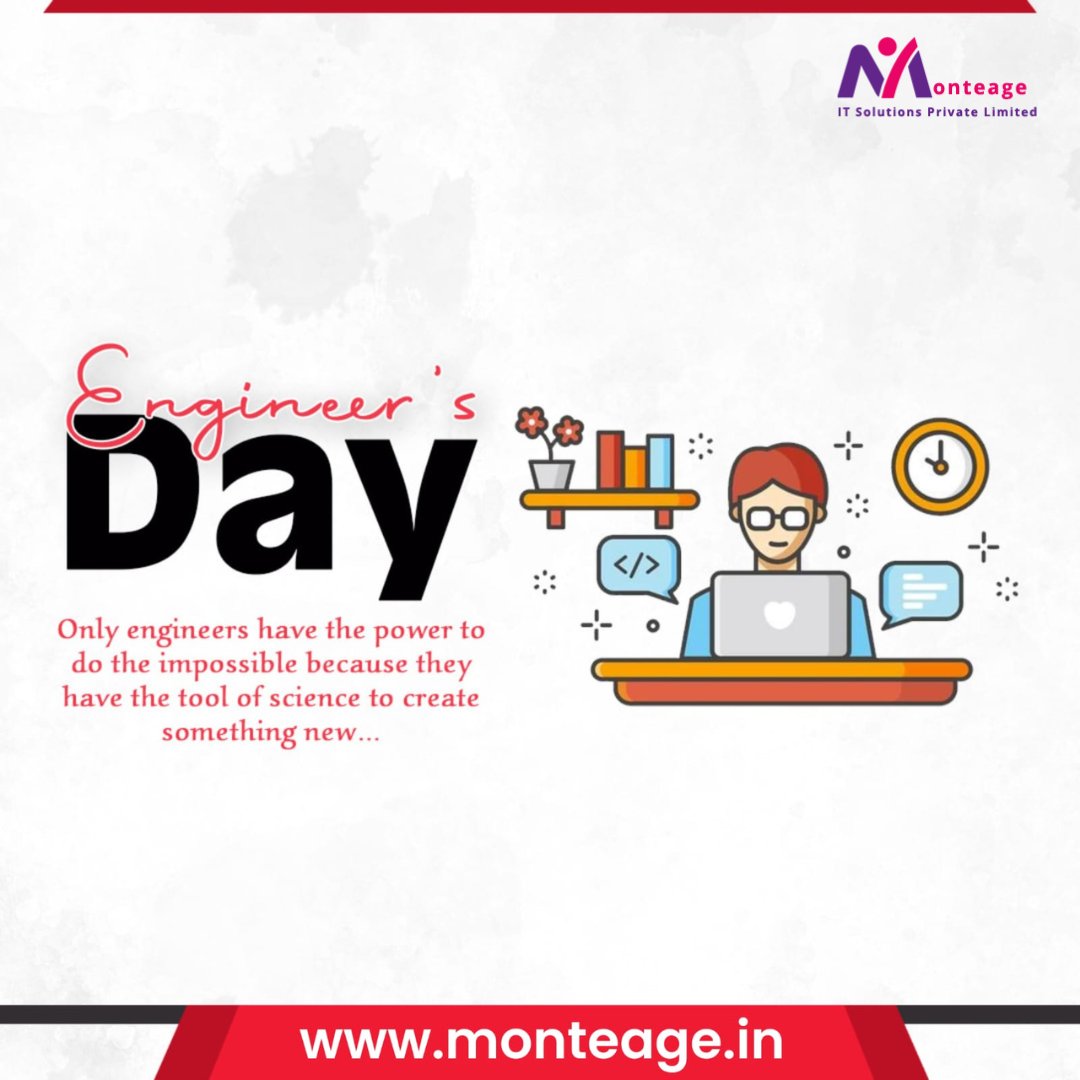 Engineers: The visionary masterminds who turn the magic of science into the marvels of technology, kudos on your day! 🎛️🏢
.
.
#Monteage #engineersdaycelebration #engineeringinnovation 
#salutetoengineers #engineeringlife #worldengineersday #HappyEngineersDay