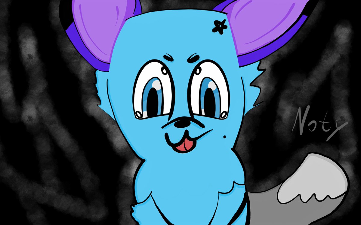 Protoluv's tweet photo. [Noty B. in darkness]

Noty Bluesparkle is surrounded by darkness, but despite this, Noty feels confident. It cheekily and sweetly sticks out its tongue a little.

#art #artworks #furry #furryart #feralfurry #digitalart #drawing #drawings #fox #Foxcat https://t.co/N88tgcC8LK