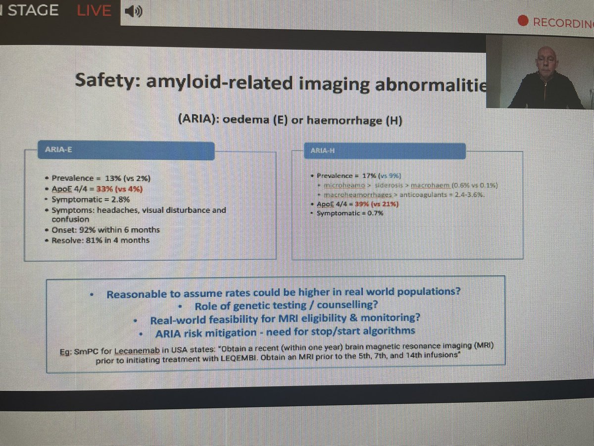 Learning about amyloid related imaging abnormalities in disease modifying treatments for dementia from Dr Bob Barber #rcpsychdementia