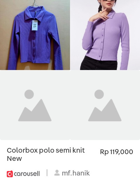 hanijumele's tweet photo. Check out 'Colorbox polo semi knit New', available at Rp 119,000 on #Carousell: https://t.co/lEDcA3grlx https://t.co/qZa9L8p3Wc