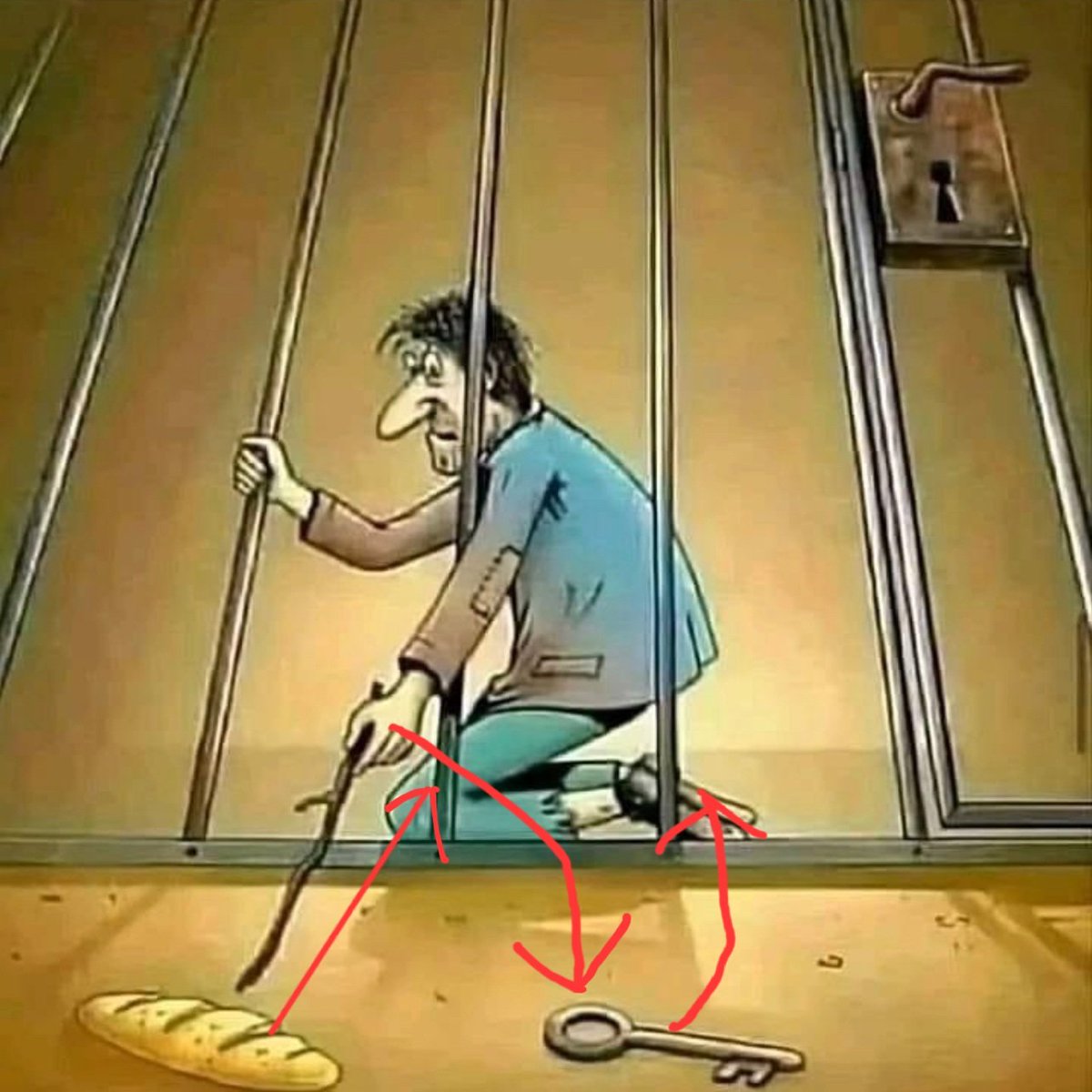 LiamHayneX's tweet photo. @HumansNoContext Because he can just get the key after? 😏 https://t.co/AE0Kue0sA5