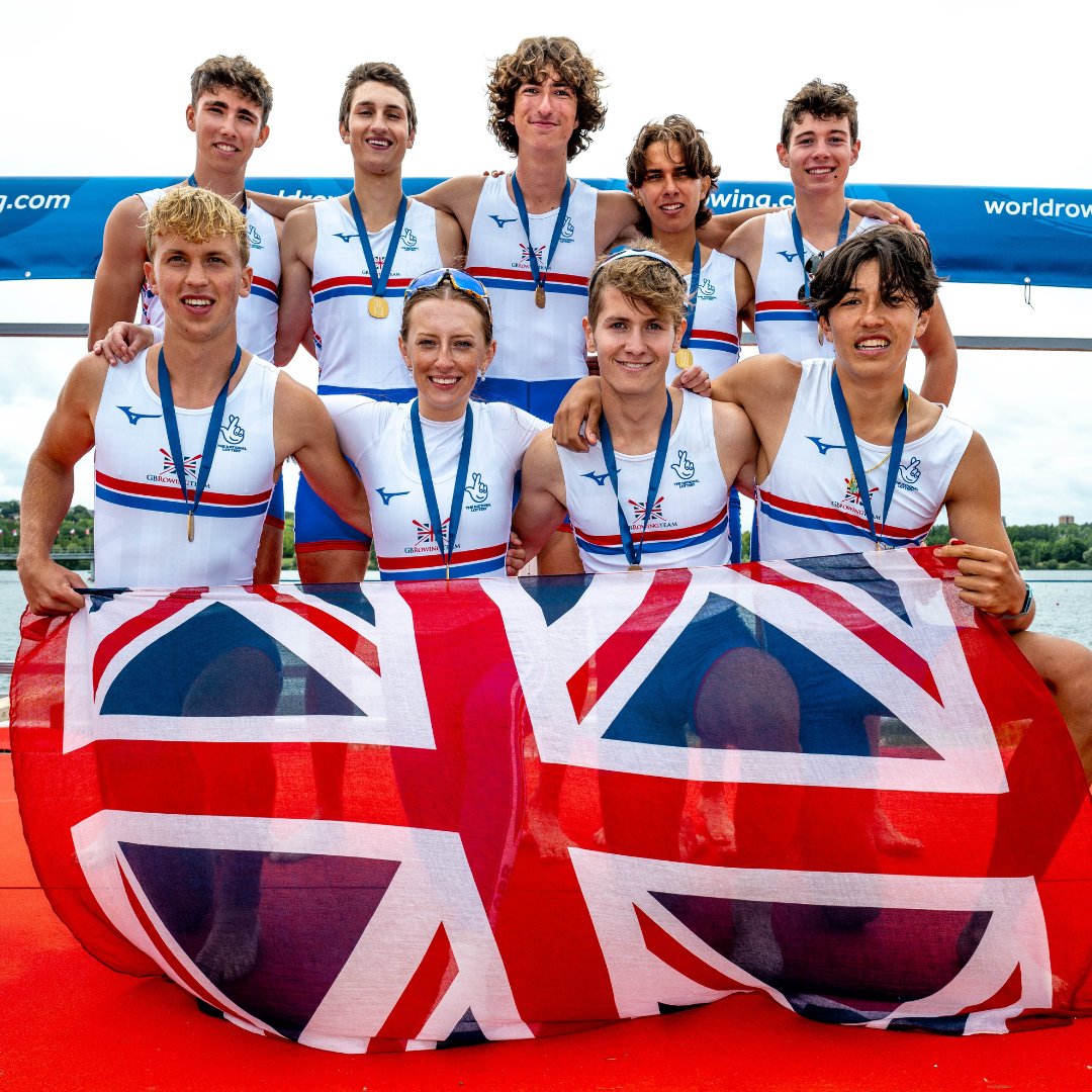 3 World Championships. 3 gold medals. 1 season.

GB has become the first country to achieve world championship victories in the men's 8+ at the U19, U23, and senior level in the same year! 🇬🇧 🚣‍♂️

Congratulations to all 27 athletes for making history👏

<a href="/TeamGB/">Team GB</a>