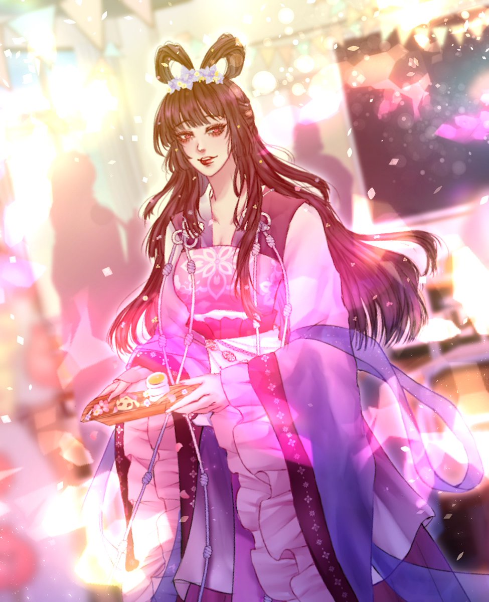 NVH_Maggie's tweet photo. #SHC_บุงคะไซ
#Monogatari2E_SHC #SHC_เปิดโรล (แยกรูท)

หญิงสาวในชุดโทนม่วงพริ้วและทรงผมที่ดูโดดเด่นสะดุดตาให้ภาพลักษณ์ราวกับเทพธิดาเดินไปมาทั่วทั้งห้อง

“สวัสดีค่า เชิญแวะเข้ามาดูเมนูก่อนได้นะคะ” https://t.co/bBycJv4SG4
