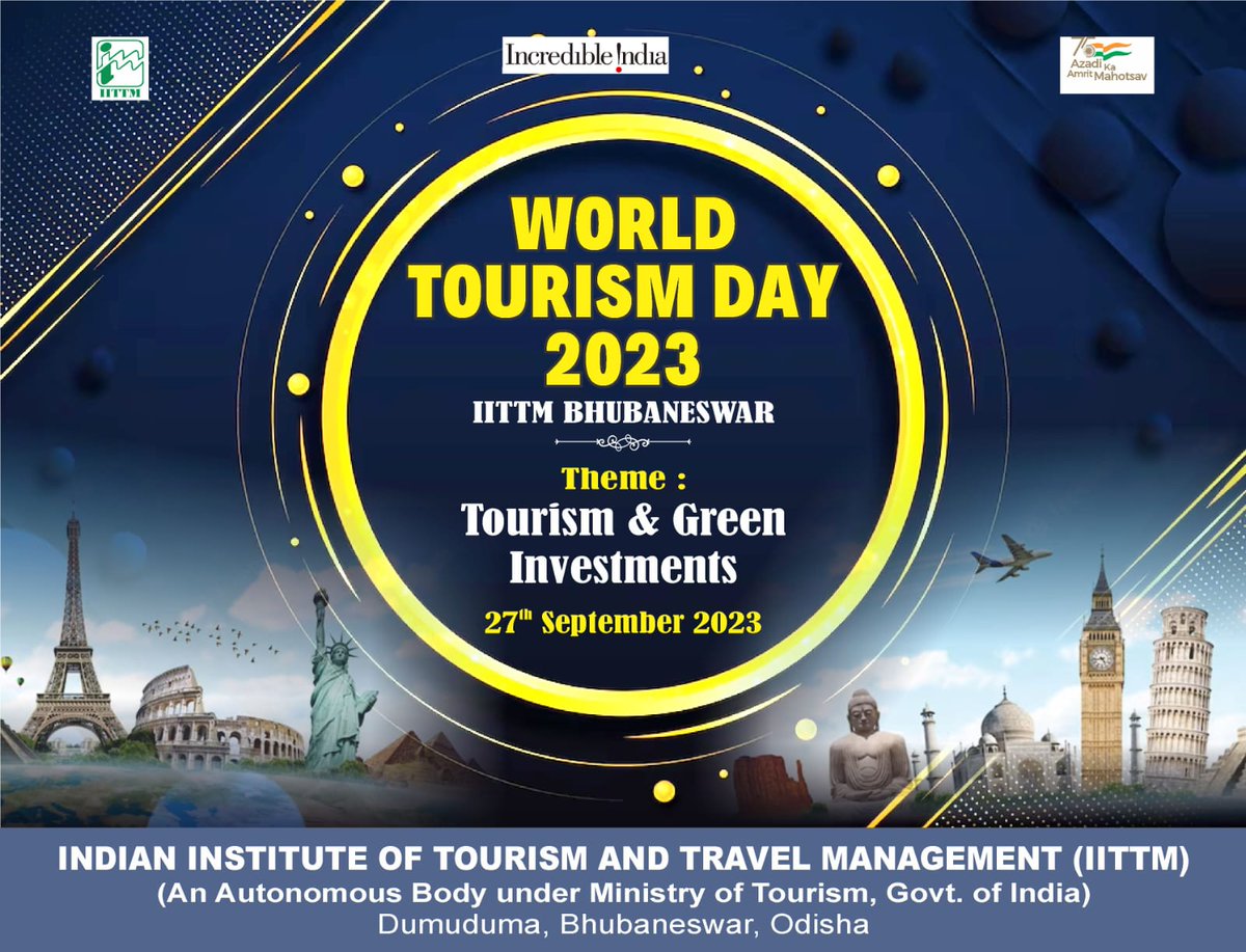 IittmB's tweet photo. IITTM BBSR's Culture Club,       "Symphony" announces a ten day celebration as a count-down to the World Tourism Day 2023. Dance, Music, Debate, Travel explorations and much more.                                   #iittmbbsr #iittmbbsrfreshers #symphonnycultureclub https://t.co/kKpTYdCqCI