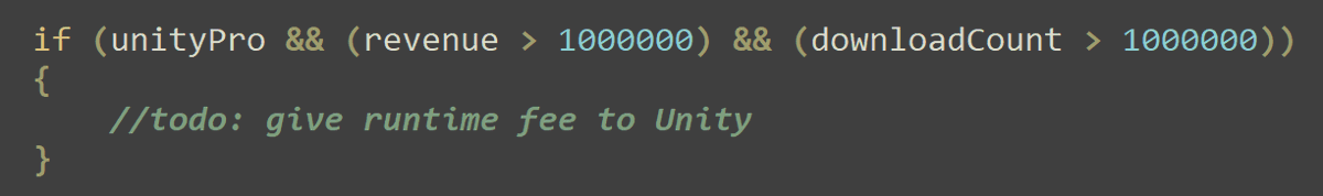 2Pgames's tweet photo. #unity3d Oh Unity, I think you've explained it wrong to the dev community, this is how you explain it: https://t.co/K5rcC7Vdwl