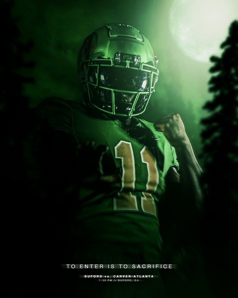 Back home. Under the lights 💡

vs. <a href="/NSC_Football/">Carver-Atlanta FB</a> // 7:30 pm // Buford, GA

#Gloryland | #AppEra