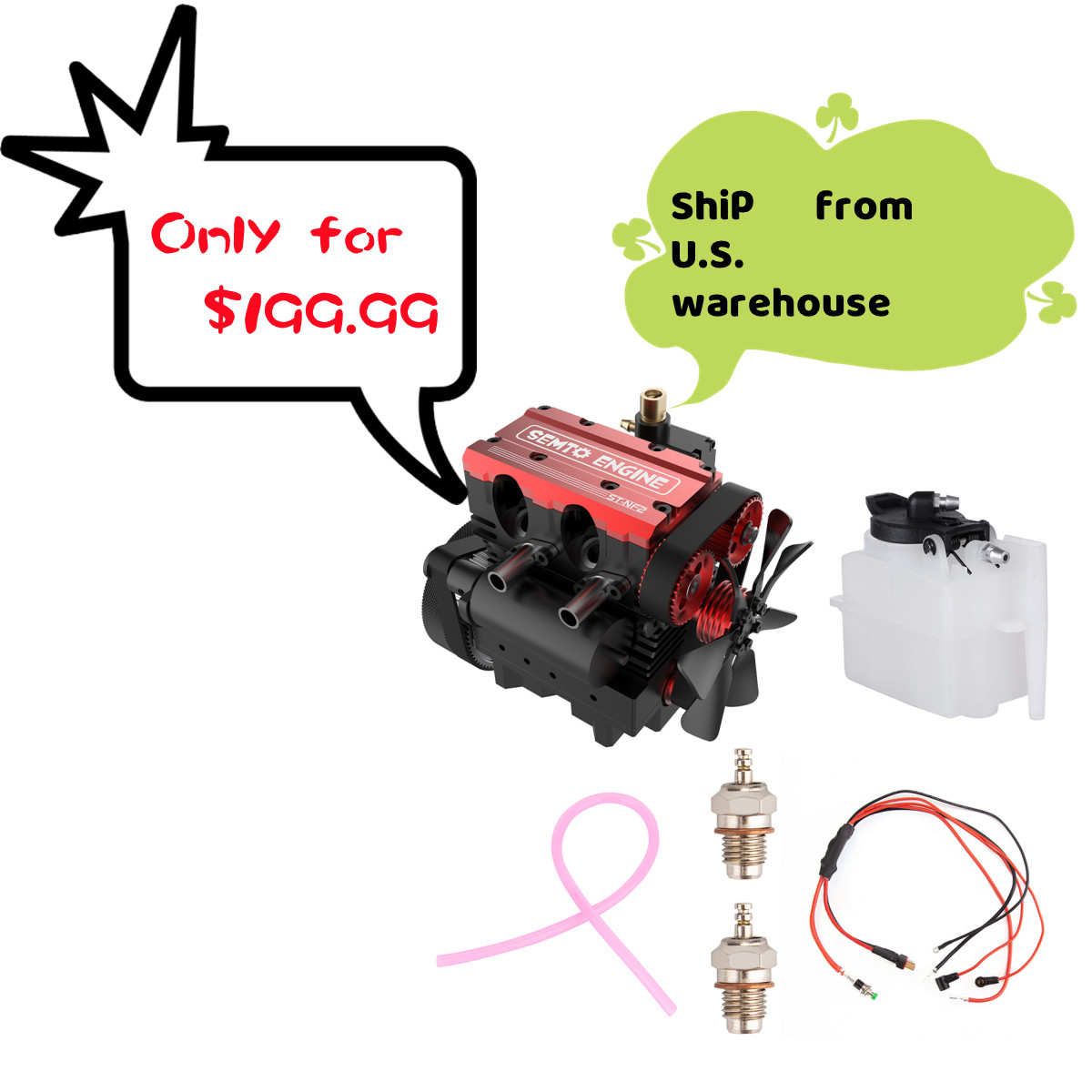 ENGINEDIY1's tweet photo. SEMTO Engine &amp; Starter Kit
Only $199.99, Ship from U.S. warehouse
Limited, get yours now!
Link: https://t.co/VG3PamaAdl
#enginediy #Engineering #engineers #EngineersDay2023 #RC #model https://t.co/6M4iHkf33P