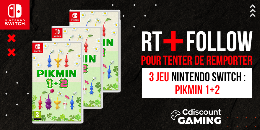 🎁 #Concours 3 jeu Pikmin 1+2 sur Nintendo Switch à gagner Pour tenter ta chance : RT + FOLLOW 🍀 TAS le 22/09