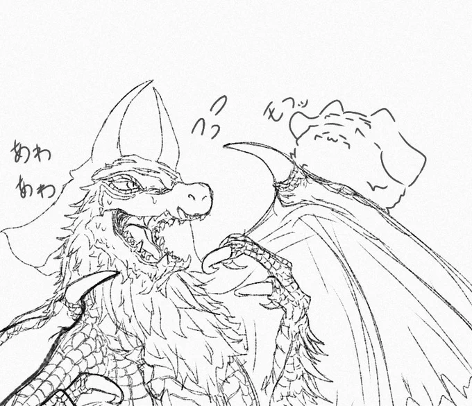 #強く生きろレウクラ
焦るレウドラゴンと搭乗中の毛玉 