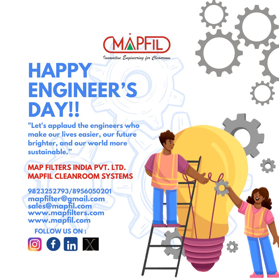 mapfill_india's tweet photo. "On Engineering Day, we celebrate the artists of progress who turn imagination into reality."
#EngineeringArtistry #Dreamers #mapfilter #foryoupage #exploremore #IndustryLeaders https://t.co/7TvnKKMpuz