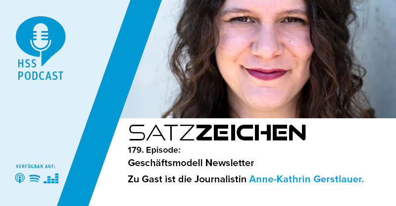 HSSde's tweet photo. In der neuesten Folge unseres #HSS - #Podcast ist erneut die #Journalistin, #Dozentin und #Beraterin Anne-Kathrin Gerstlauer zu Gast. Mit @cjakubetz  spricht Sie über Ihren #Newsletter „TextHacks“ und über ihr Geschäftsmodell.
➡️https://t.co/iTUTUYmYt2
@aki_g https://t.co/pUKQdNE0Yk