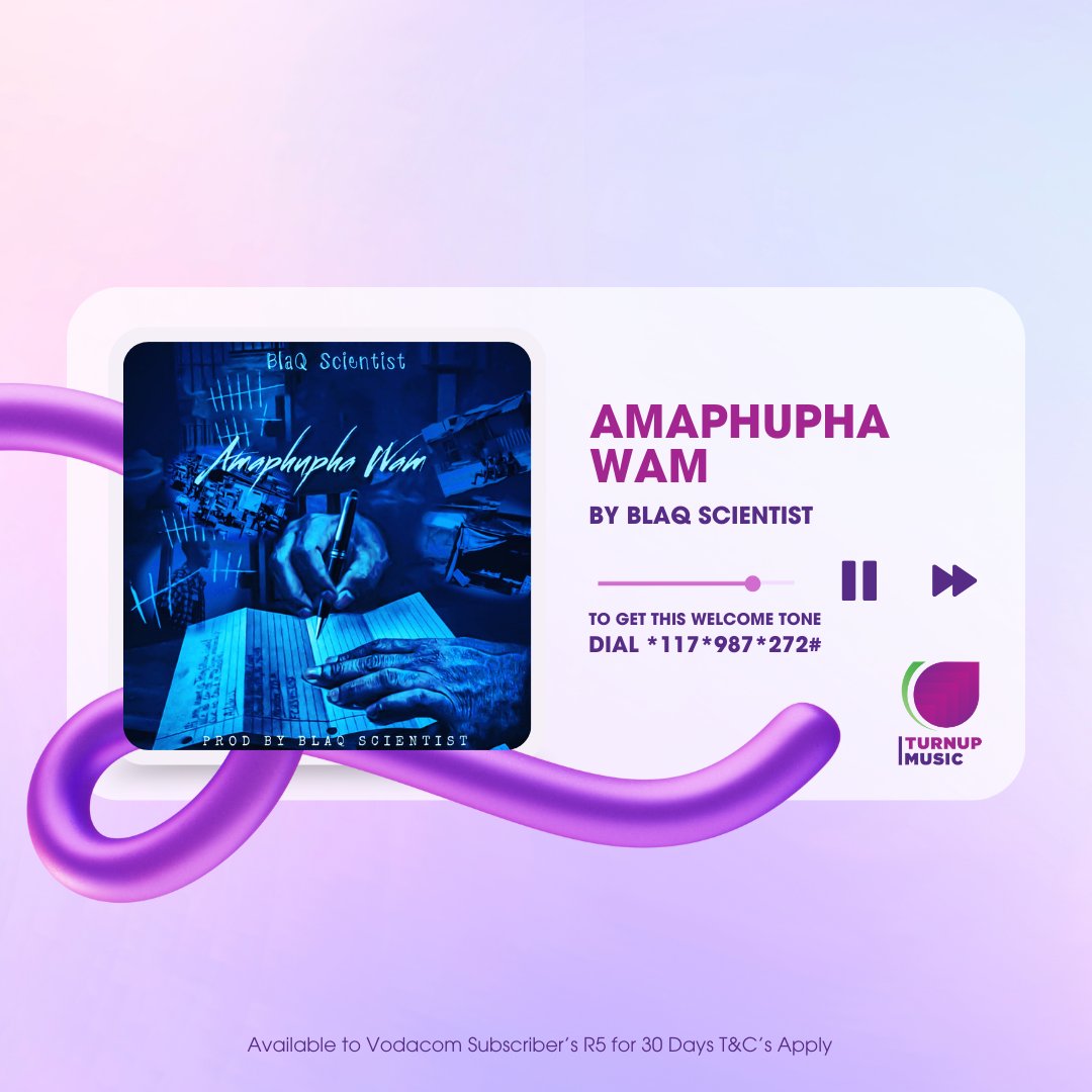 You can now get #Amaphuphwam by <a href="/Blaq_Scientist/">#MANYANGE_the_album</a> as your <a href="/Vodacom/">Vodacom</a> welcome tone now by dialling the number on the picture brought to you by <a href="/TurnUpMusicZA/">turnupmusicza</a>