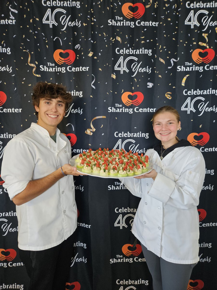 coach_jacobson's tweet photo. Some of the Culinary 2 class students were honored to be a part of the Sharing Center's 40th Anniversary Celebration! Some of the students in the class made 250 Cucumber Tomato Bites with Creamy Herb Cheese. @wilmotuhs @SharingCenter83 #inspiredbywilmot #cucumberbites https://t.co/AwIjp6v5oQ