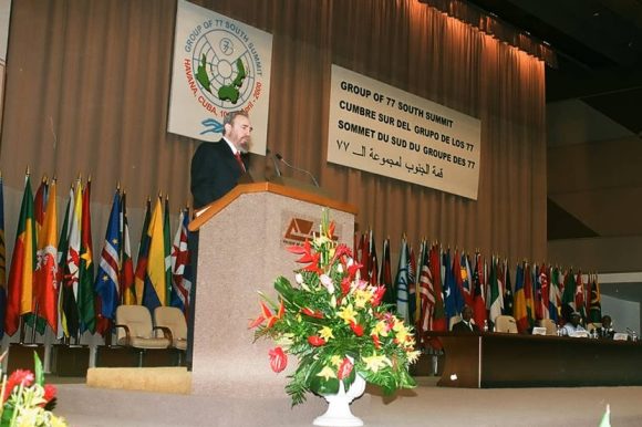 #Cuba y el mundo recuerdan a Fidel: 
“Para el Grupo de los 77 la hora actual no puede ser de ruegos a los países desarrollados, ni de sumisión, derrotismo o divisiones internas, sino de rescate de nuestro espíritu de lucha, de la unidad y cohesión en torno a nuestras demandas.