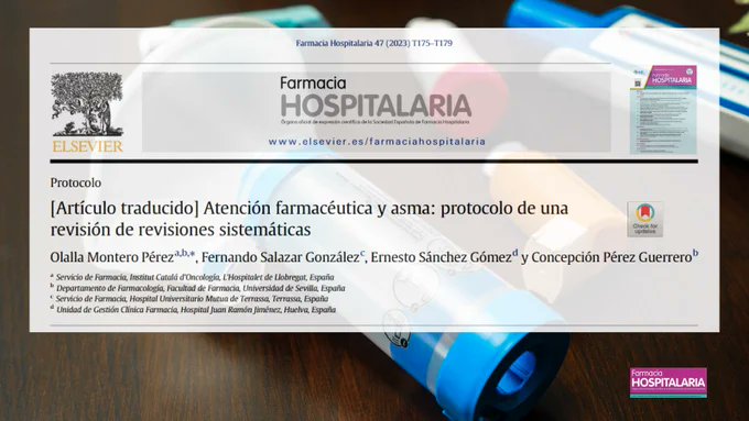 farm_hosp's tweet photo. Atención farmacéutica y asma: protocolo de una revisión de revisiones sistemáticas #RevistaFarmaciaHospitalaria #HospitalPharmacy https://t.co/f5nhgmJHDG https://t.co/nvVMNMmfNF