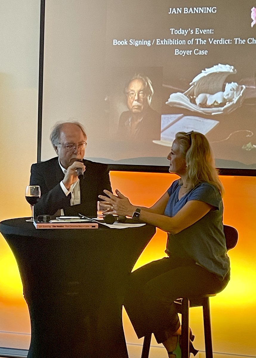 K_Ridderbusch's tweet image. Had the opportunity to moderate a conversation with Dutch artist and photographer @jan_banning last night about his amazing book “The Verdict” – a deep dive into a 30-year old murder case in #Georgia. Thx @NLinAtlanta for hosting the event. #CriminalJustice #powerofart