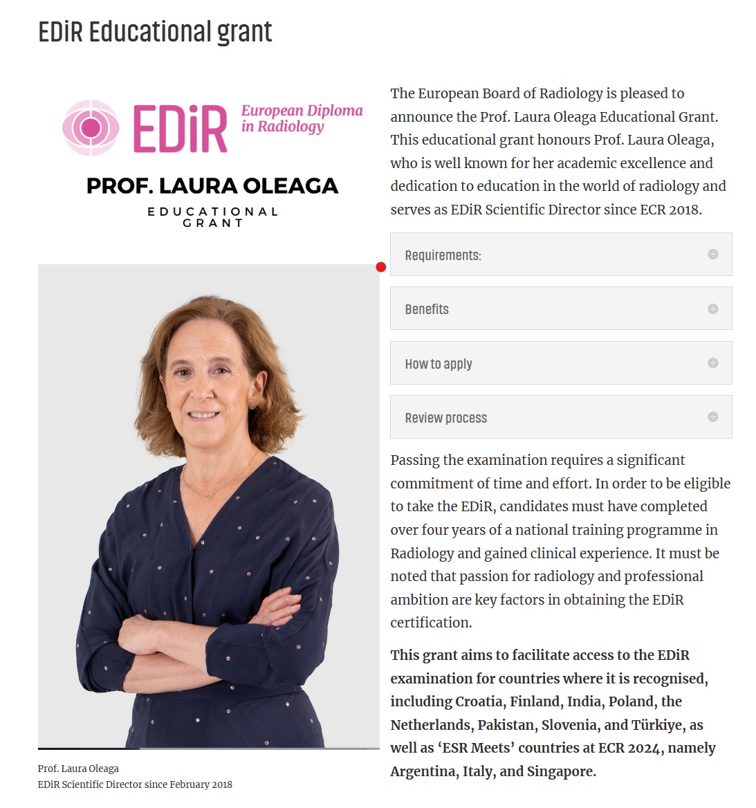 salvasapedraza's tweet photo. New "Laura Oleaga Educational Grant" by the European Board of Radiology. It is a fair recognition of all the value that Dr Laura Oleaga has contributed and continues to contribute to the world of Radiology. https://t.co/ZXvYsUY0SZ
@hospitalclinic @seram_rx  @idibaps https://t.co/C5JHKzeqhg