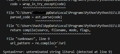 Ai_All_Site's tweet image. かなりの確率で syntax error(構文エラー)で停止するのだけど、これでは困るなぁ。私が使い方を間違えてるだけなら良いけど・・・ #OpenInterpreter