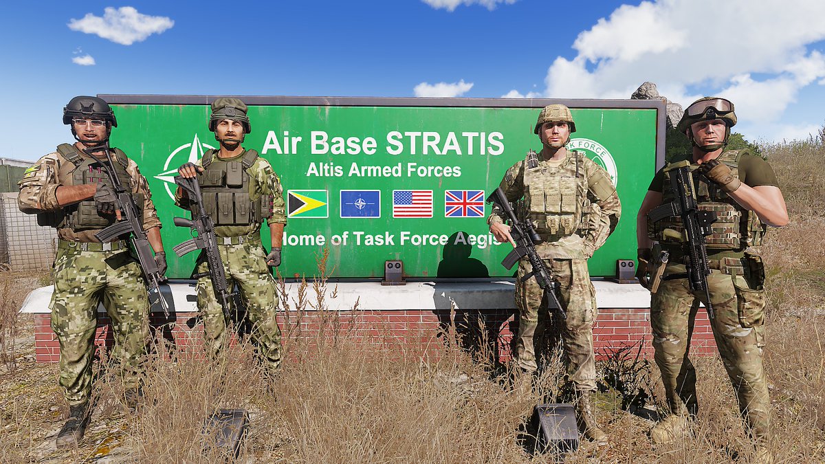 AltisDefence's tweet image. For more and better safety in Altis &amp;amp; Stratis!

The established "Task Force Aegis" is a defence and multi-national NATO peacekeeping force.
The task force, located in the Air Base Stratis and is led by US Army Colonel Andrew MacKinnon.

May God protect this force!

#Arma3
