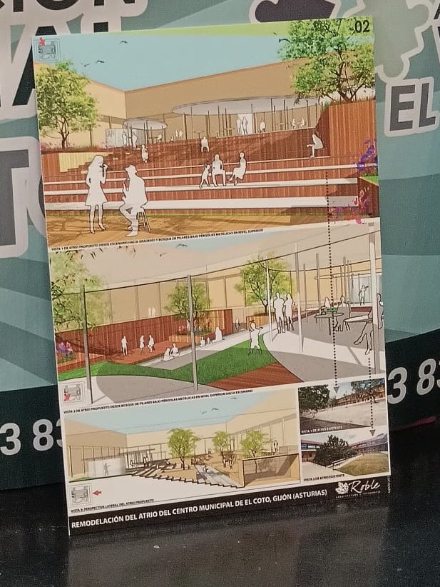 gmsgijon's tweet photo. Hoy hemos acompañado a los #vecinos y las #vecinas de #ElCoto que han presentado su plan de reforma del patio del cuartel. Un proyecto que aspira a la rehabilitación de este espacio para uso y disfrute de todo el #barrio en el que se puedan realizar todo tipo de actividades. https://t.co/SHdSMOWNx5