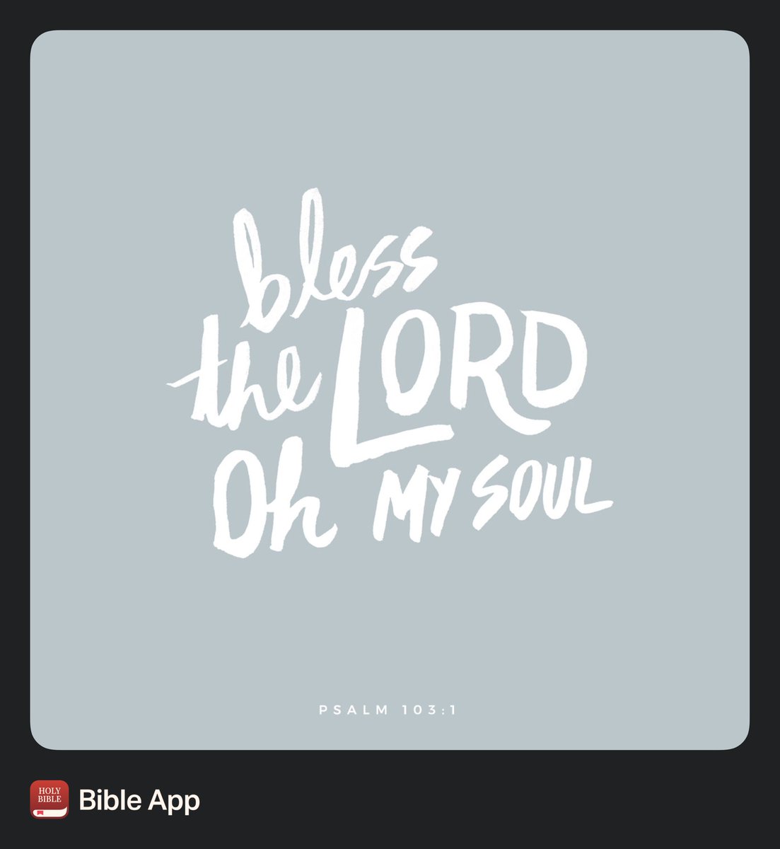 dr_pmcg's tweet photo. “From his abundance we have all received 
one gracious blessing after another.”
Jesus 1:16

“He fills my life with good things. 
My youth is renewed like the eagle’s!”
P.s. 103:5

“Let all that I am praise the Lord; 
with my whole heart, I will praise his holy name.”
P.s. 103:1 https://t.co/CAXzLYuJNp