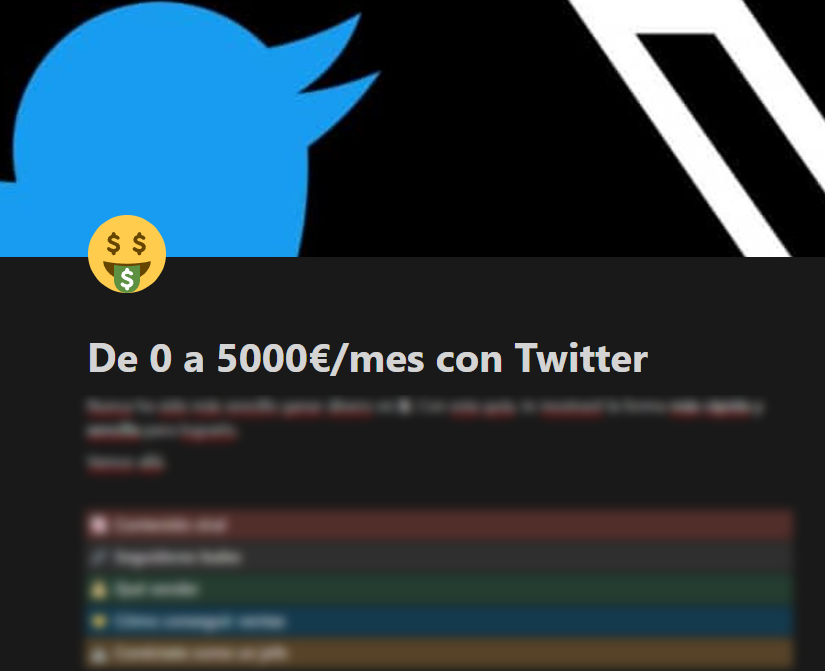 He creado un documento con TODOS los ingredientes para cambiar tu vida en 30 días gracias a Twitter.

Lo explico TODO, de la A a la Z.

Es un documento lleno de valor.

RT + comentario "TM" para recibirlo inmediatamente como DM.

Es gratis.

(Debes seguirme)
