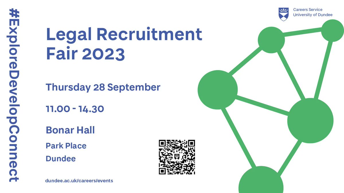 UoDCareers's tweet photo. Join us at the @UoDCareers Legal Recruitment Fair on Thur 28/09, 11am–2:30pm, Bonar Hall.
Organisation attending include @pinsent_masons, @WrightJohnston and @DACBeachcroft
For further information & to register visit https://t.co/9EvECjtqHN #UoDLegalFair #ExploreDevelopConnect https://t.co/7gartDnzky
