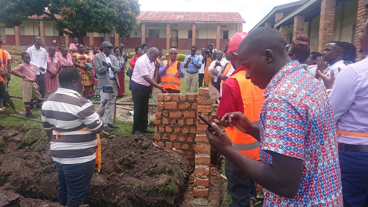 Rotary Club of Akright City in Nakaseke District launching the construction of 2 classroom blocks at Bukalabi Primary school lead by the Hope creator president and AG Professor Augustus Nuwagaba who represented our own IPDG Peace Taremwa #creatinghope for those in the community