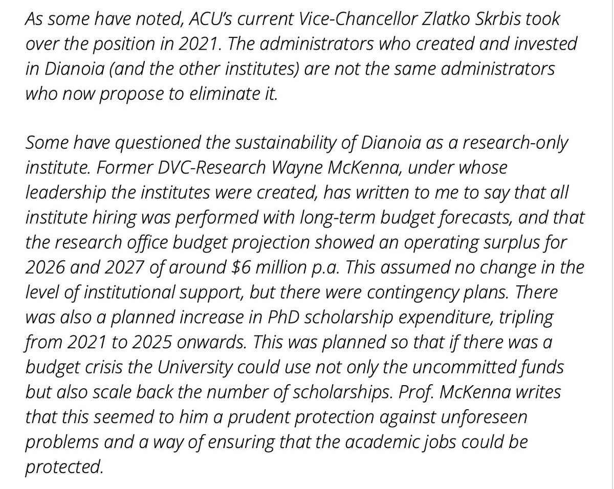This account of what has gone wrong at ACU since 2021 contains important remarks from the head of our philosophy institute (update #2 dailynous.com/2023/09/13/acu…
