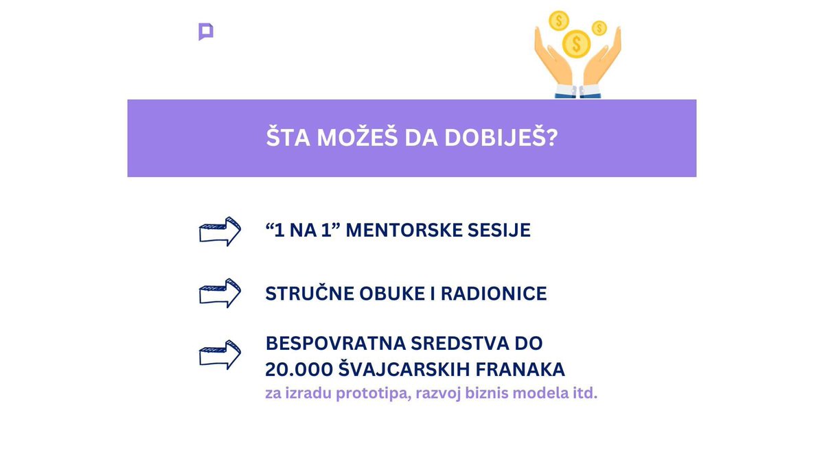 Pausalrs's tweet photo. Naučno-tehnološki park Beograd uz podršku Vlade Švajcarske otvorio je konkurs “Raising Starts” namenjen razvoju inovativnih proizvoda i usluga.

👉Program nudi rad sa mentorima i bespovratna sredstva do 20.000 švajcarskih franaka.

Detaljnije na blogu: https://t.co/R0ZsduwxNP https://t.co/NDQVqWLyO0