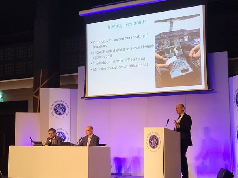 At Society of British Neurosurgeons Conference this morning, I spoke about human factors & team briefing Emphasised how we ALL need to work together to create a safe space, looking out and having zero tolerance for bullying and sexual misconduct Together we can bring change