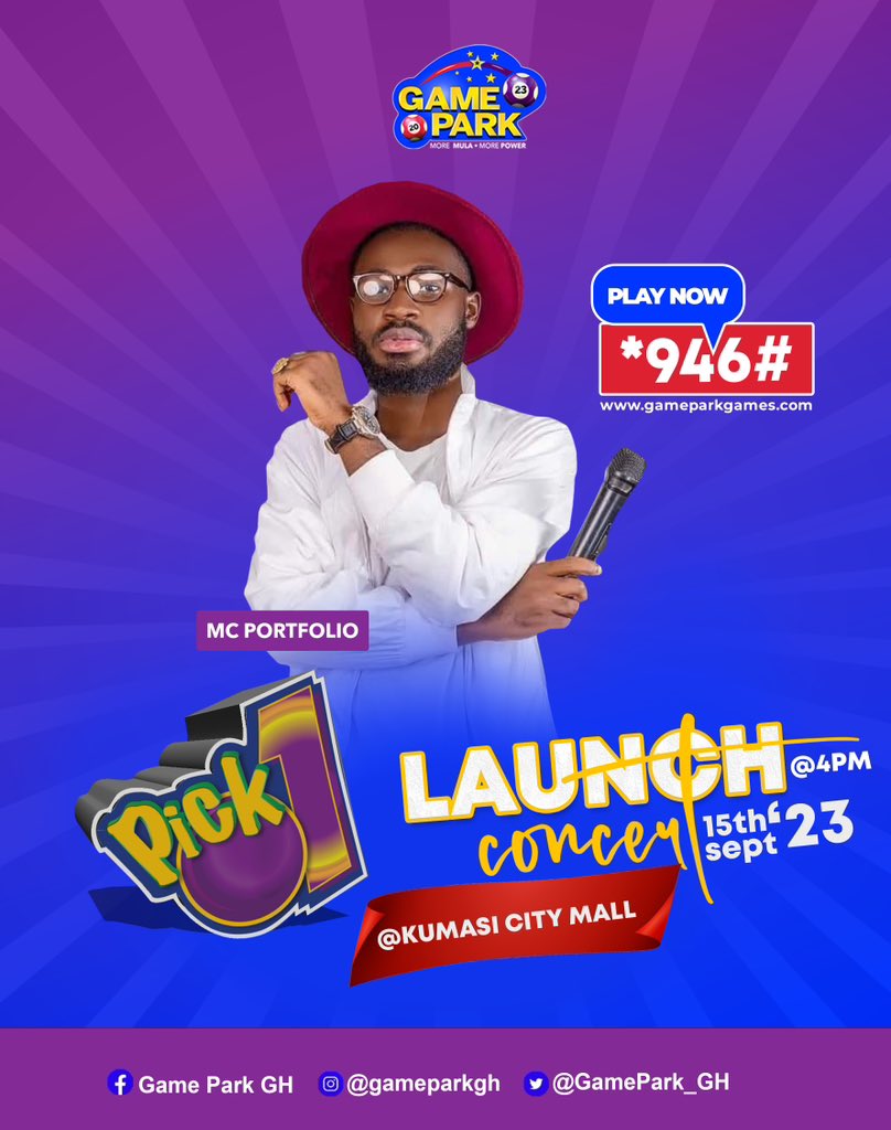 Portfoliothemc's tweet photo. Y3nny3 baaako, y3nny3 mienu , y3y3 de3n?
#Pick1 LAUNCH & concert at the Kumasi City Mall powered by @GamePark_GH 🔥🔥🔥🦅🦅🦅
Let’s make this happen ! #HypemanDUTIES🎤 https://t.co/3Fnjs6kjIQ