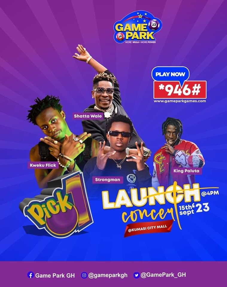 Portfoliothemc's tweet photo. Y3nny3 baaako, y3nny3 mienu , y3y3 de3n?
#Pick1 LAUNCH & concert at the Kumasi City Mall powered by @GamePark_GH 🔥🔥🔥🦅🦅🦅
Let’s make this happen ! #HypemanDUTIES🎤 https://t.co/3Fnjs6kjIQ
