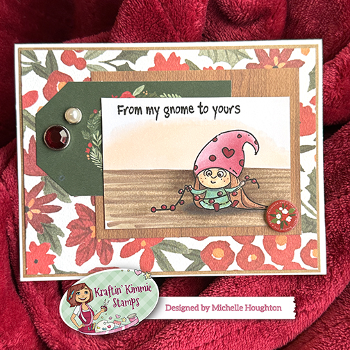 scrapweaver's tweet image. Day 2 of the @KraftinKimmie September release. Gnome For The Holidays is the set we are shining a spotlight on today. and all of these little guys are adorable. To see the Copics I used and get all the latest #KraftinKimmie details check out the post on may blog, link in my bio.