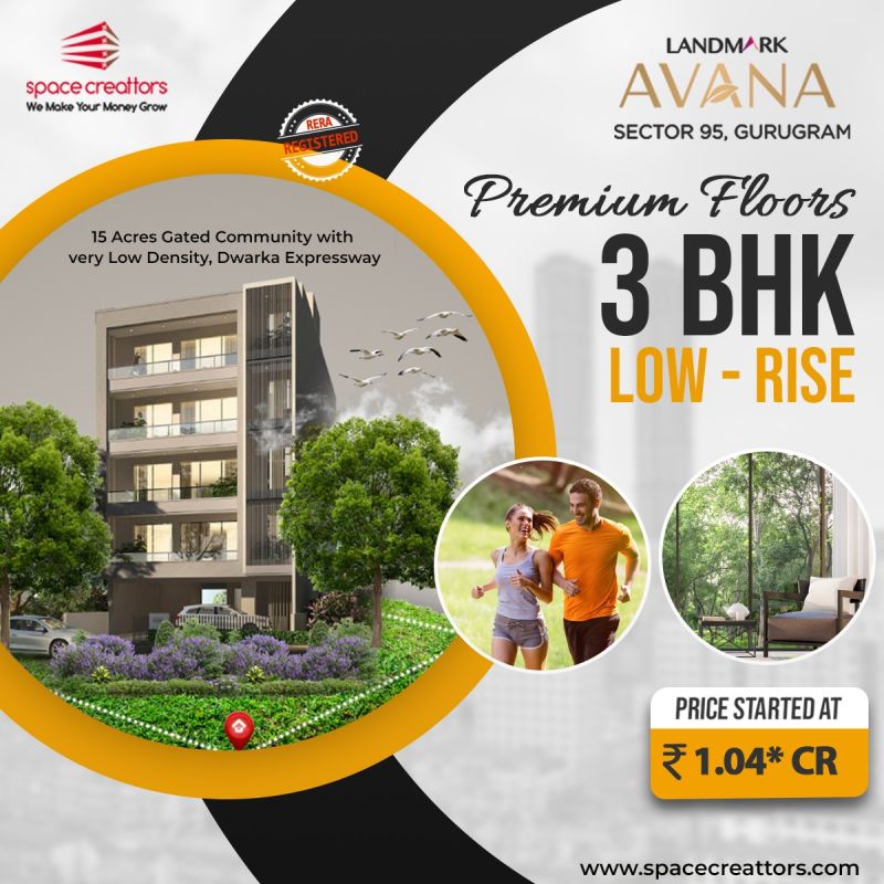 Your Dream House is Just a Call Away!

𝐋𝐨𝐰- 𝐑𝐢𝐬𝐞 𝐏𝐫𝐞𝐦𝐢𝐮𝐦 𝐅𝐥𝐨𝐨𝐫𝐬 in 15 acres Gated Community, Dwarka Expressway, 3𝐛𝐡𝐤 @ 1.04 Cr. 𝐨𝐧𝐰𝐚𝐫𝐝𝐬.
Booking Amount 5 lacs.

#RealEstate #Gurgaon #floors #home #residential #sector95 #avana #landmark #community