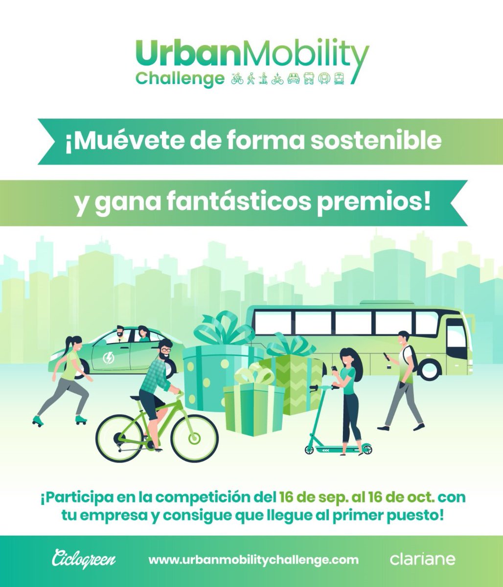 @Ciclogreen ✨ @Clarine España anima a todos sus empleados y empleadas a unirse a este reto para sumar los kilómetros de sus desplazamientos ya sea en bicicleta, transporte público, coche compartido y/o andando; promoviendo así la movilidad sostenible dentro de nuestra organización