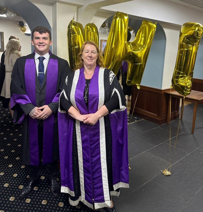 It's been an absolute pleasure chatting to @YourSAatUHI President William today @UHINWHThurso graduation and celebration of success and achievement...looking forward to working with you this year! 
#UHIGrad #ThinkUHI @UHI_NWH