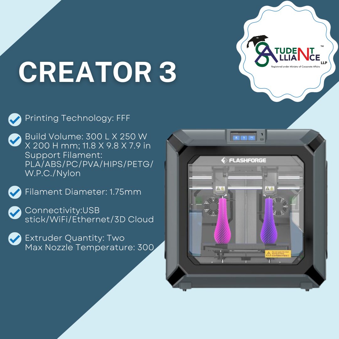studentaliance's tweet photo. Dive into the world of limitless creativity with the Creator 3 3D Printer! 🖨️✨ Let your designs shine.
#PrintInnovation #Ender6 #3DPrintingRevolution #PrintInnovation #CreativeDesigns #PrecisionPrinting #ImaginationUnleashed #InnovativeTechnology #EnderSeries #DesignsComeToLife https://t.co/EHHUaYQqPK