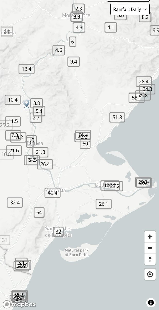 Vakapiupiu's tweet image. 40 a 59 mm Amposta 

Deltebre sud ja marca +100 mm dada no oficial,  a confirnar.

Es confirma que les Terres de l'Ebre són el nou orinal de Catalunya,  desplaçant la Garrotxa!
....aquest #setembre2023