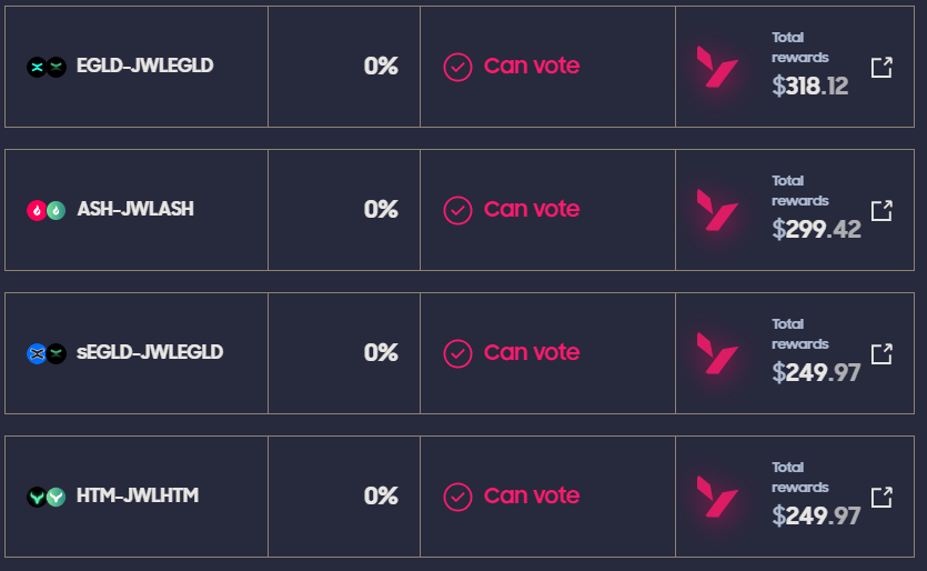 JewelSwapX's tweet photo. 📢Gentle Reminder for the day.
More than $1000 USDC in @ash_swap #ashdao bribes for @JewelSwapX farms.💰
1⃣EGLD-JWLEGLD
2⃣ASH-JWLASH
3⃣SEGLD-JWLEGLD
4⃣HTM-JWLHTM
⏳Vote for your favourite @JewelSwapX farm with your #veASH now and get a share of the $USDC bribes.
👉https://t.co/2BVa5n7qBE